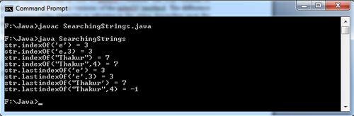 Searching Strings in Java 