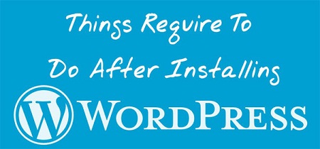 Settings After Installing WordPress