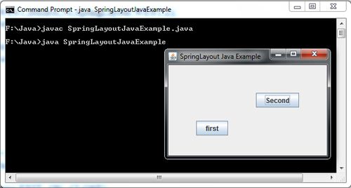 SpringLayout in Java Swing Example