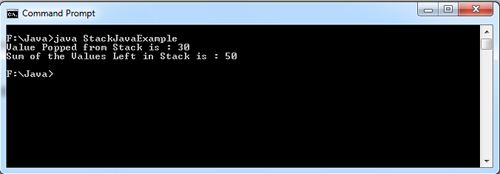Stack in Java Example