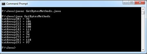 String getBytes() Method in Java Example