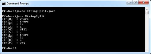 String split() in Java Example