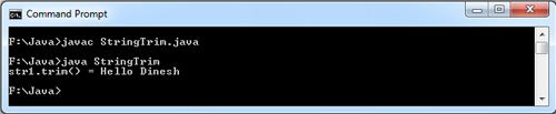 String Trim In Java Example Computer Notes