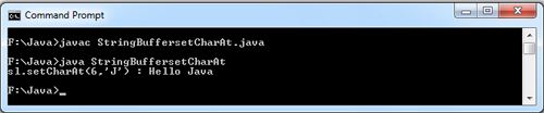 StringBuffer setCharAt() Java Example