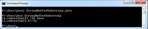 StringBuffer substring() Java Example