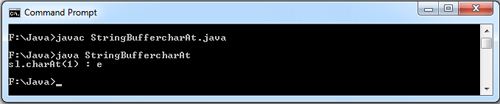 StringBuffer charAt() Java Example
