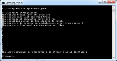 String Classes in Java Examples