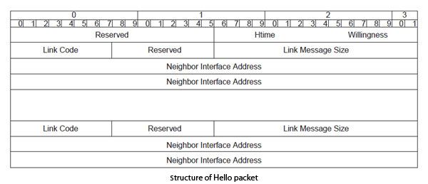 Structure of Hello packet