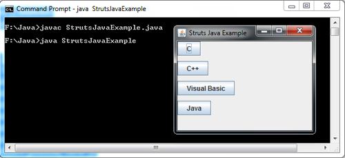 Struts in Java Swing Example