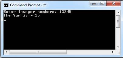 C Program Sum of Digits of a Given Integer Number with do-while loop