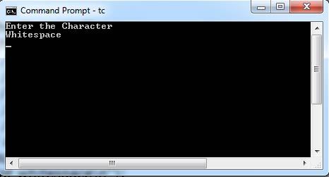 C program Test for whitespace