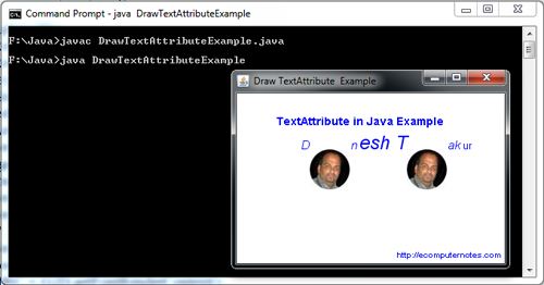 TextAttribute Java Example