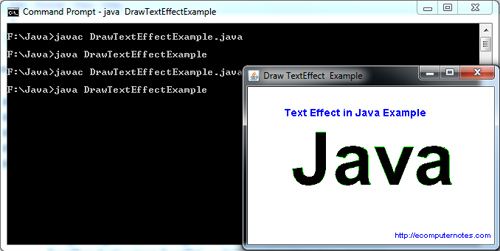 Text Effect in Java Example