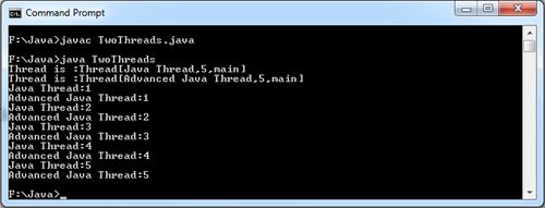 Two Threads in Java by Implementing Runnable Interface