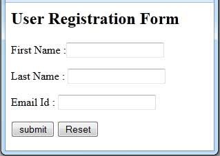 user registration form 