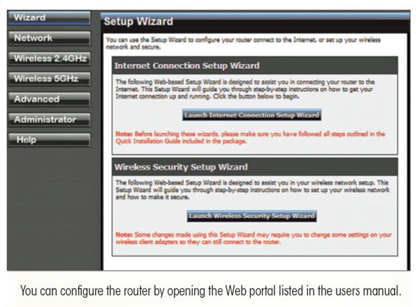 You can configure the router by opening the Web portal listed in the users manual