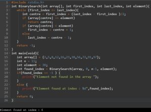 Binary Search In C - Computer Notes