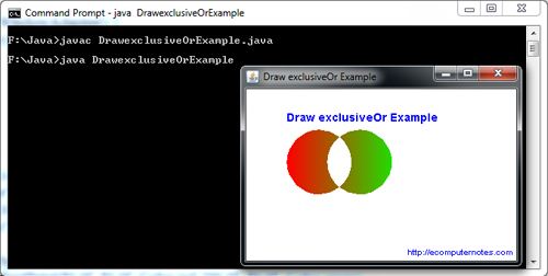 Set operations exclusiveOr Java Example