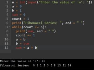 fibonacci sequence recursion python