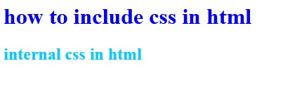 how to include css in html