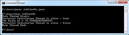 isAlive() in Java Example