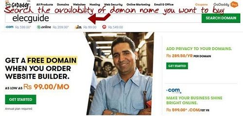 Register Your Website Domain Name with godaddy