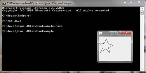 Draw Star in Java Swing Example