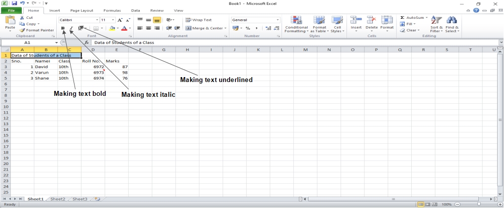 Font group in excel 2010