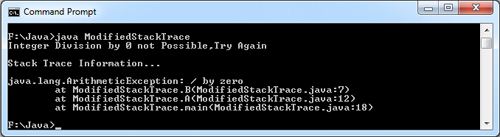 Stack Trace In Java Example