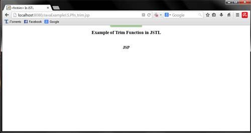 JSTL fn:trim() Function