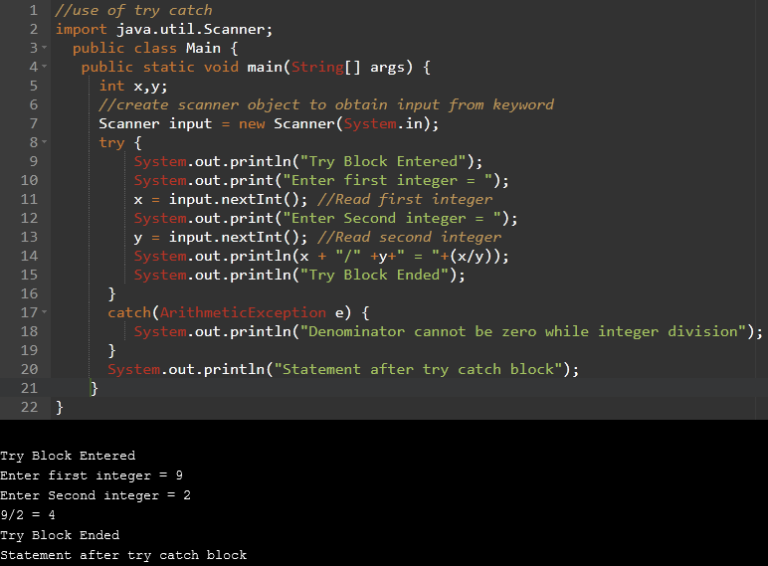 Exception Handling In Java With Examples - Computer Notes